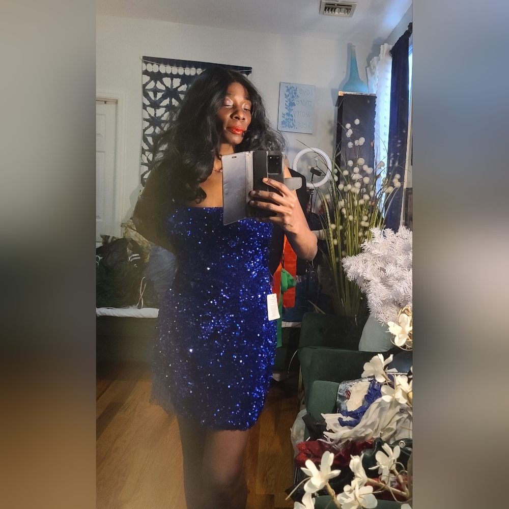 Beautiful Blue Sequin Dress